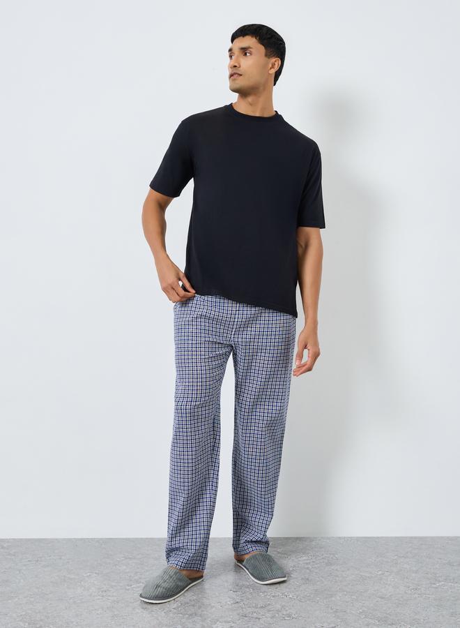 ستايلي بنطال بيجاما كاروهات بقصة مريحة - Image 2